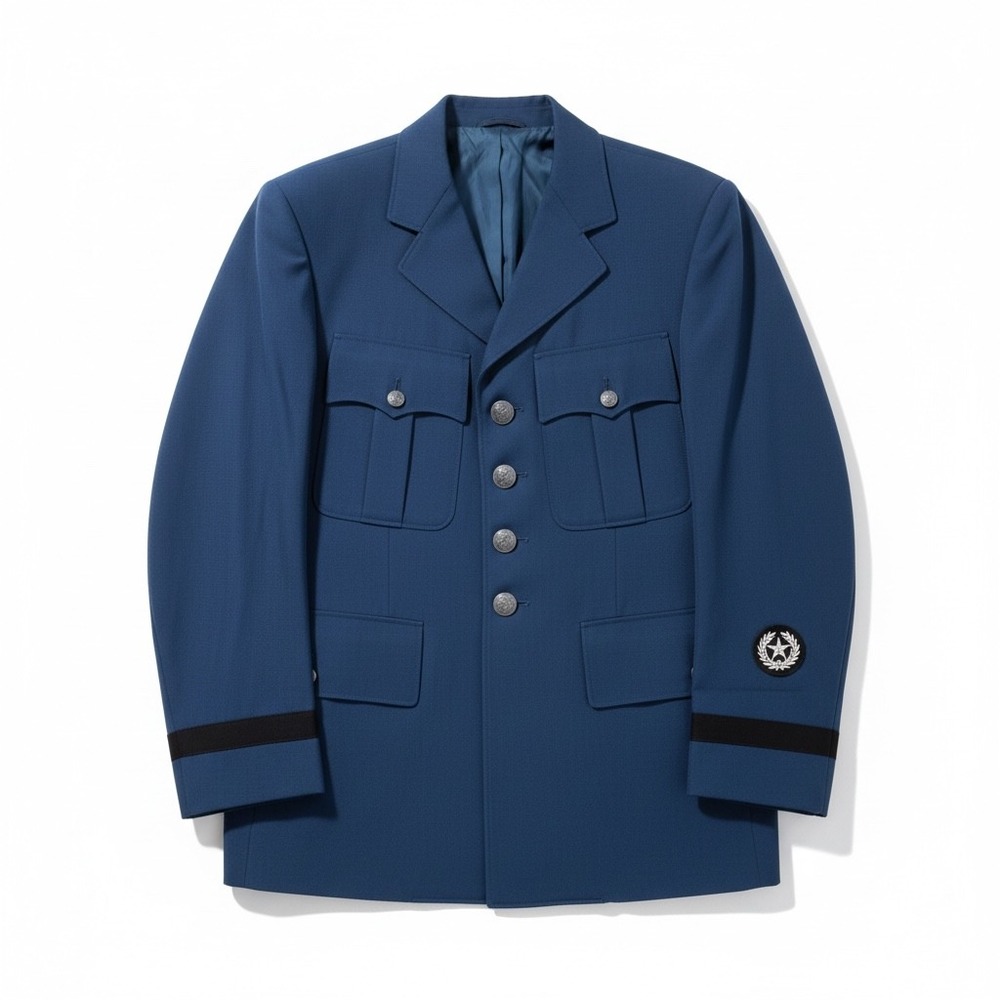 Vintage 1961 USAF Cadet Jacket Hirsch Tyler Master Star &‎ Wreath Mint 38R Blue